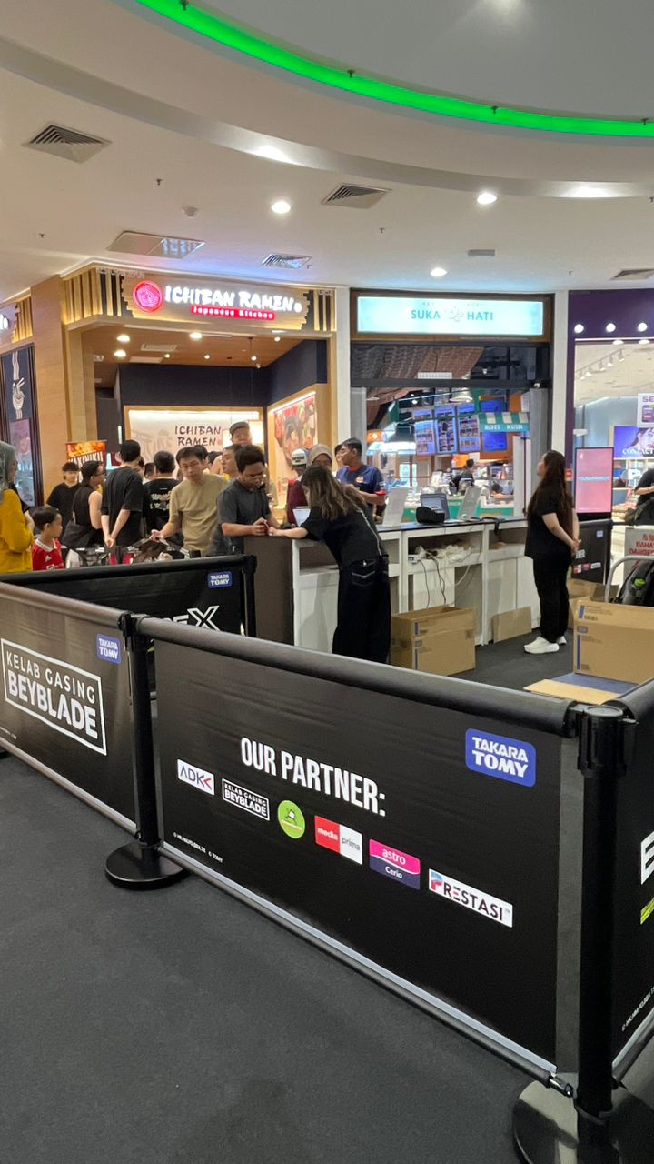 Beyblade event area in a mall